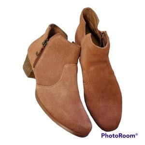 Chelsea Crew Jersey side zip suede leather ankle bootie sz 38 US Sz 7-7.5